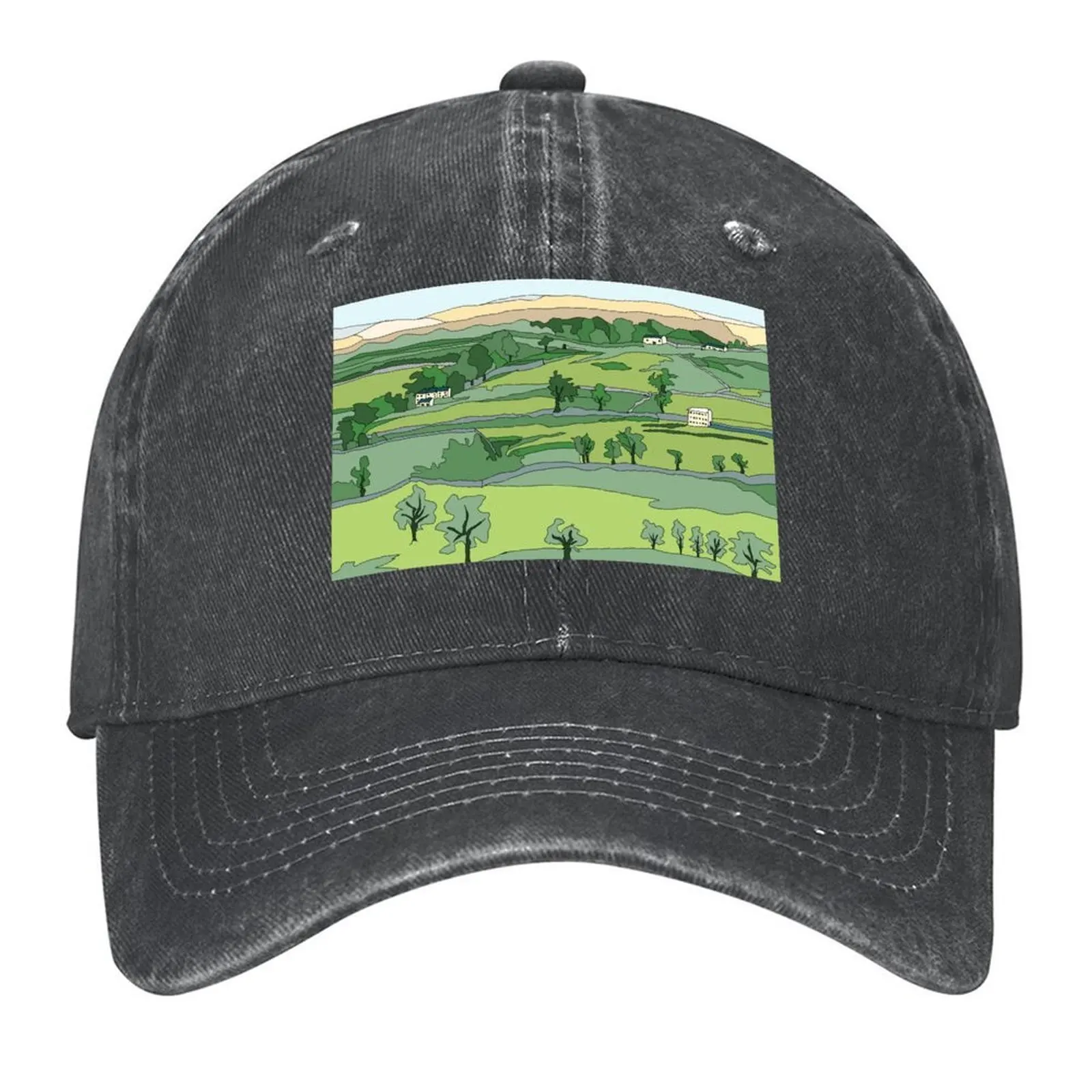 

Swaledale, Yorkshire Dales National Park - digital art Baseball Cap Funny hats Rave Fashion Beach For Man Women's