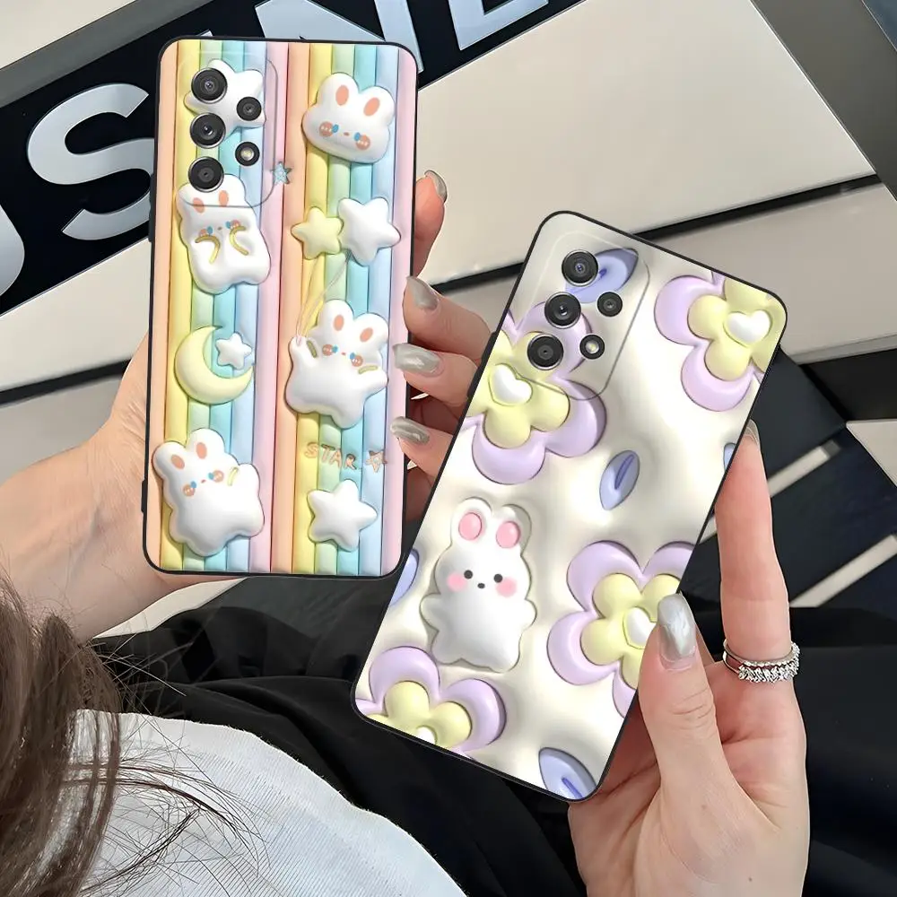 3D Inflate Patterns Phone Case for Samsung Galaxy M55 54 42 35 34 33 32 23 22 15 14 13 12 F55 5G Soft TPU Shockproof Cover