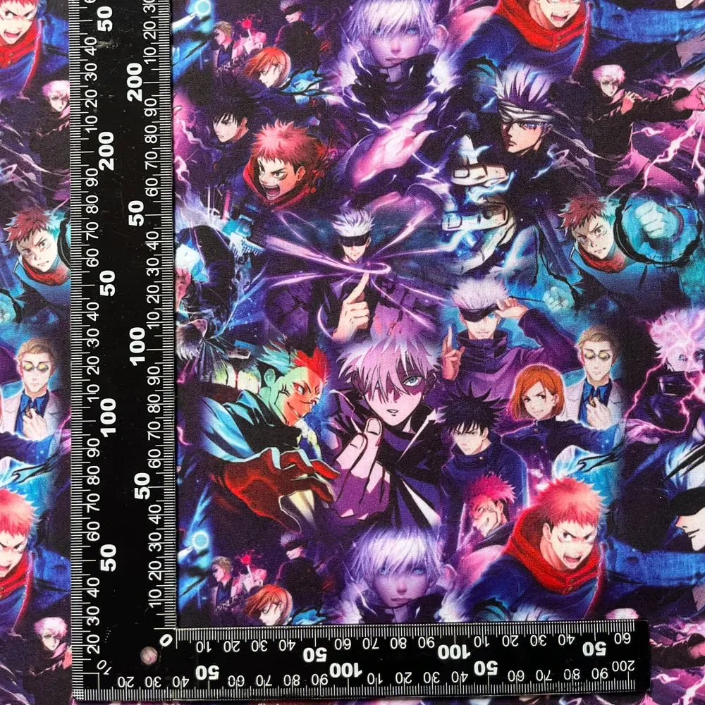 Jujutsu Kaisen fabric Cartoon DIY 140x50CM Polyester cotton Fabrichandmade sewing patchwork printed fabric fabric anime fabric