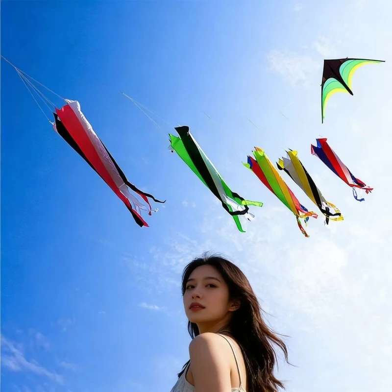 Cometas grandes, cometas de viento, cometas de fábrica, cometas de windsurf, juguetes de exterior, cometas de viento profesionales coloridas con forma de ciervo, colas de cometa, colgantes de gimnasia