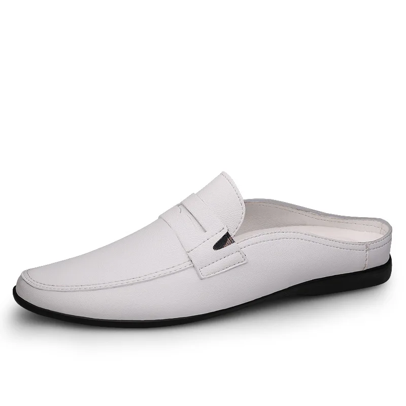 

Мужские полуботинки-лоферы из натуральной кожи, дышащие мюли, легкие и удобные туфли для мужчин