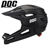 LAIRSCHDAN POC Full Face Mountain Bike Helmet Off-road Certification Safety MTB Bicycle Integrally-molded Riding Cycling  Casco