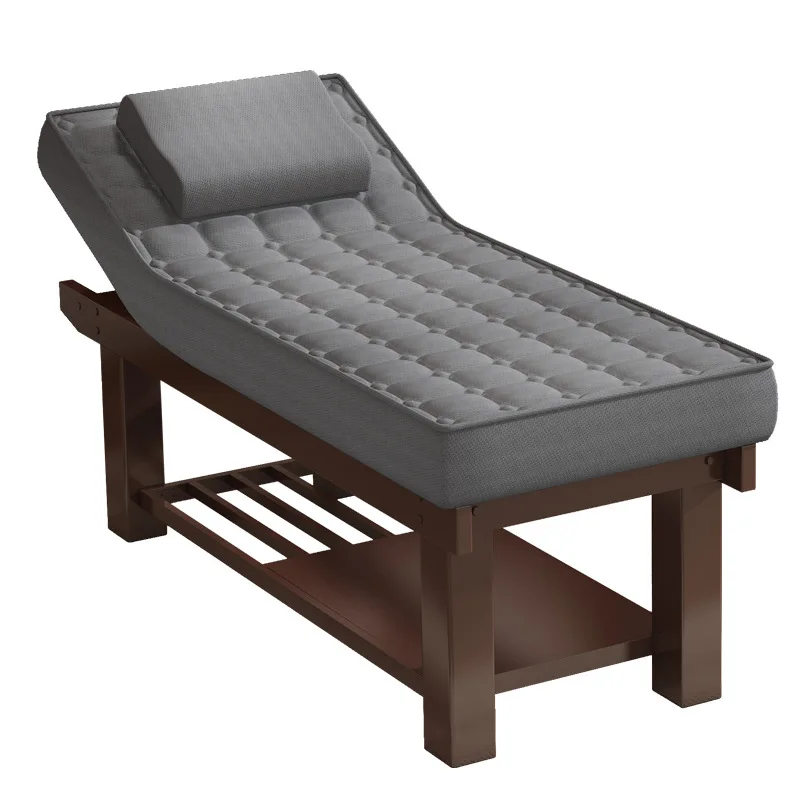 Solid wood latex beauty bed, massage treatment bed tattoo embroidery body bed ear bed spa