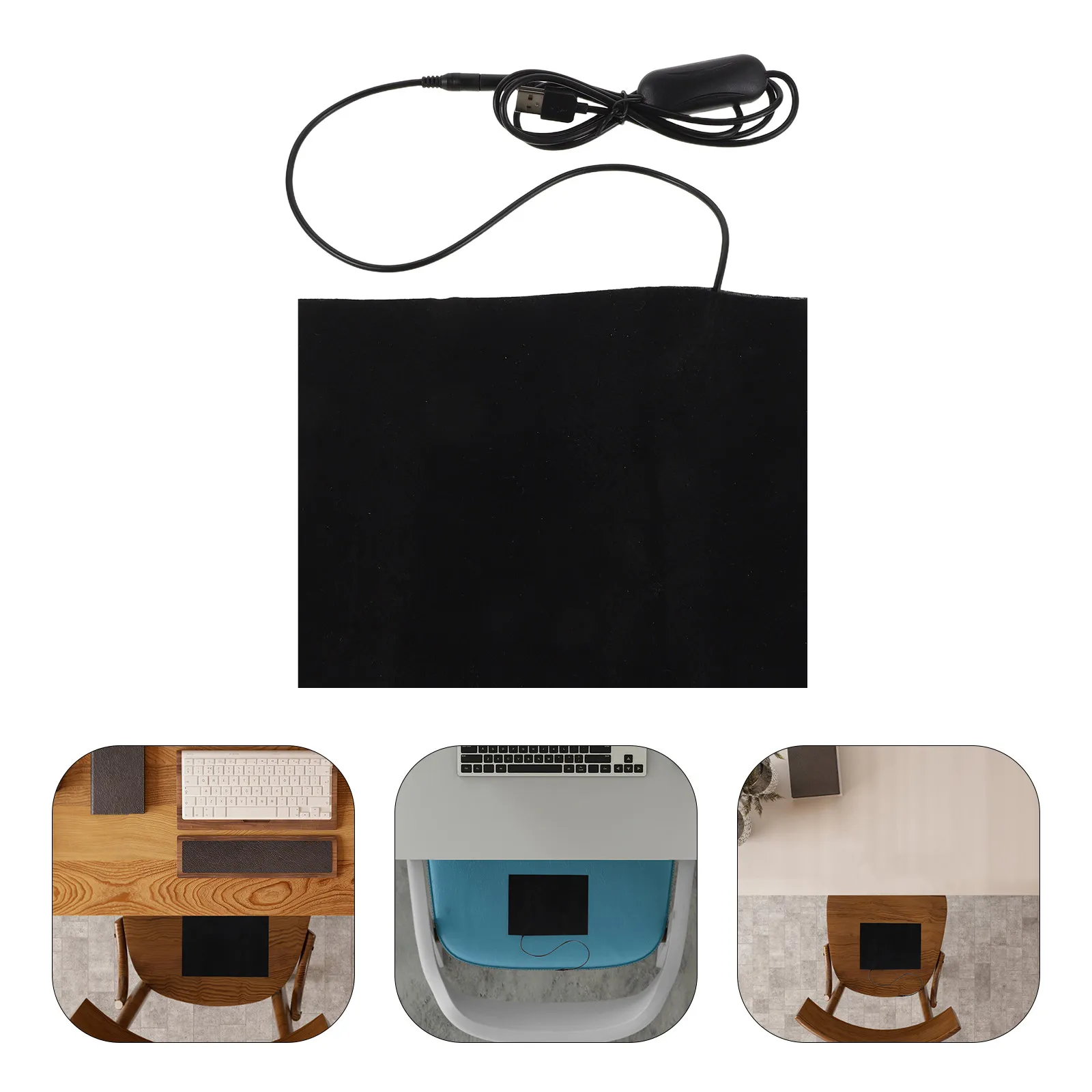 

USB-подушка с подогревом, портативная, ультратонкая, с 4 уровнями регулировки температуры, для офисного кресла, дома, путешествий, для спины