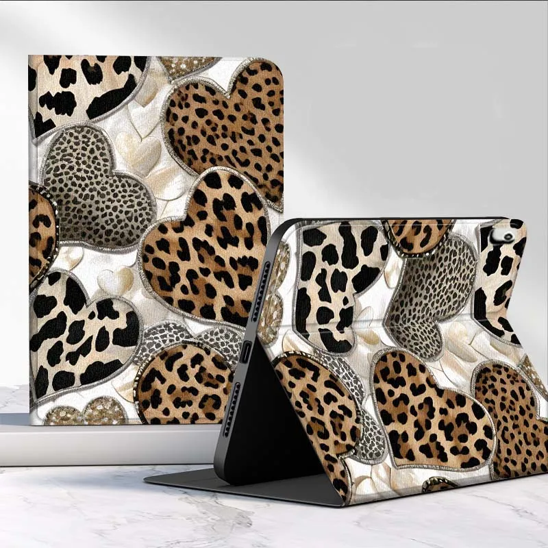

Artistic Heart Leopard Print For Samsung Galaxy Tab S11 S10 S9 S8 S7 S6 A11 A9 A8 A7 10.5 10.4 Lite FE Plus Inch Tablet Case