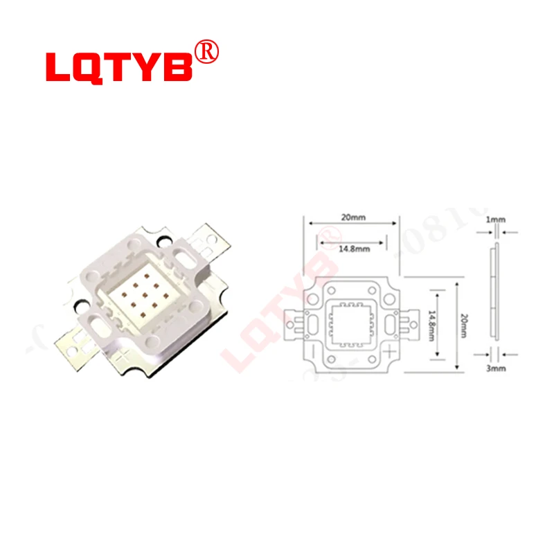 High power red LED chip 620-630nm 1W 3W 5W 10W 20W 30W 50W 100W domestic COB LED landscape lamp, commercial lighting