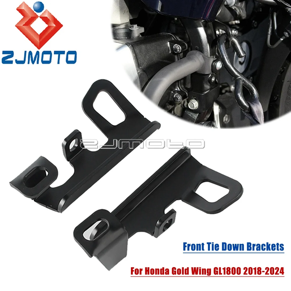 Motorcycle Front Tie Down Mount Bracket Strapdown Point For Honda Gold Wing GL1800 18-24 GL 1800 Trailer Tie-Down Holder Anchors