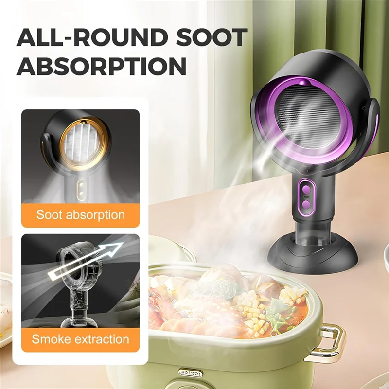 T98C-Purifier Fan Removable And Washable Filter Portable Smokeaway Fan For Smoke, Smoke Away Purifier Fan A