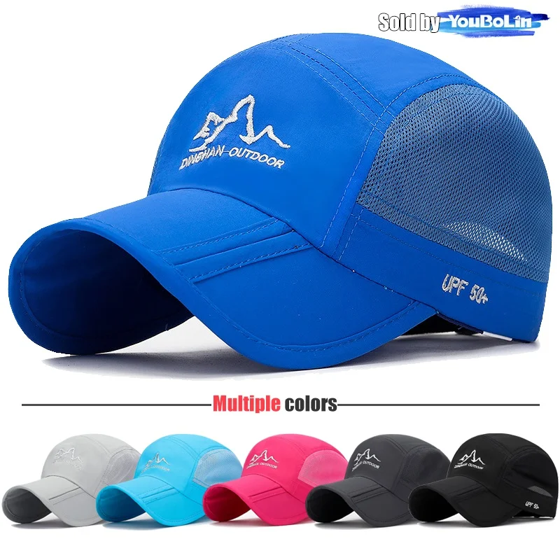 Cotton Summer Foldable Portable Adjustable Baseball Cap Sun Hat Trucker Caps Dad Hats