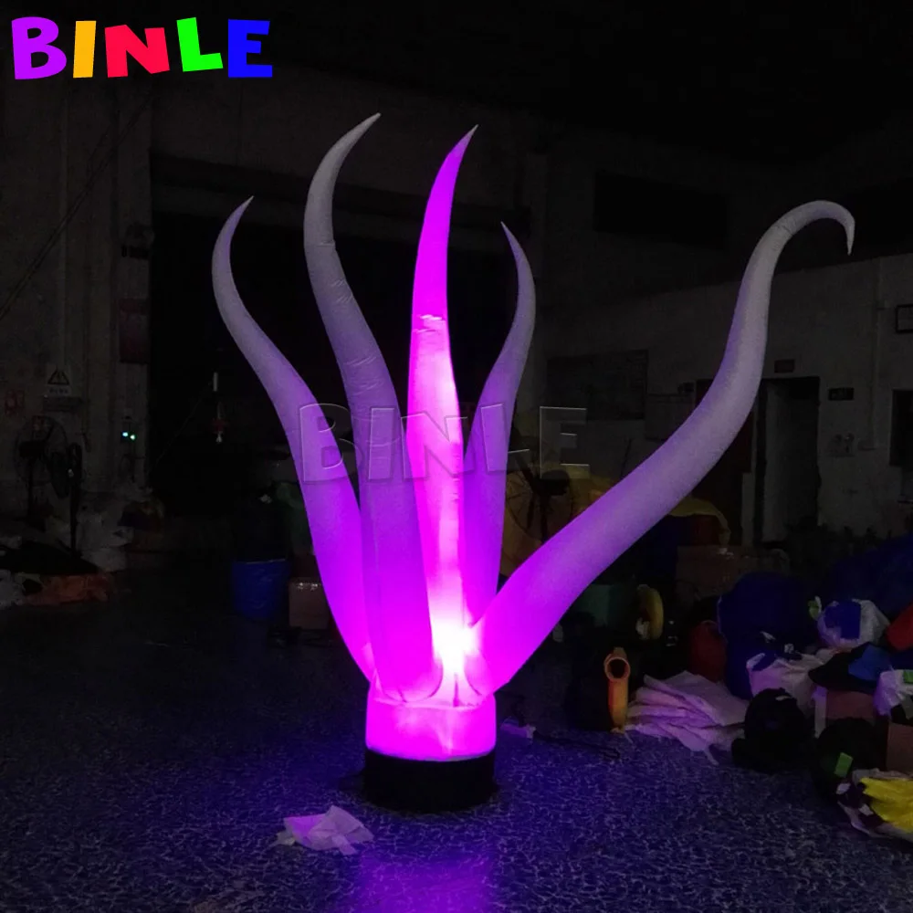 Charming Inflatable Seaweed With Led Light And Base Blower Inflatable Sea Plants For Party Decoration