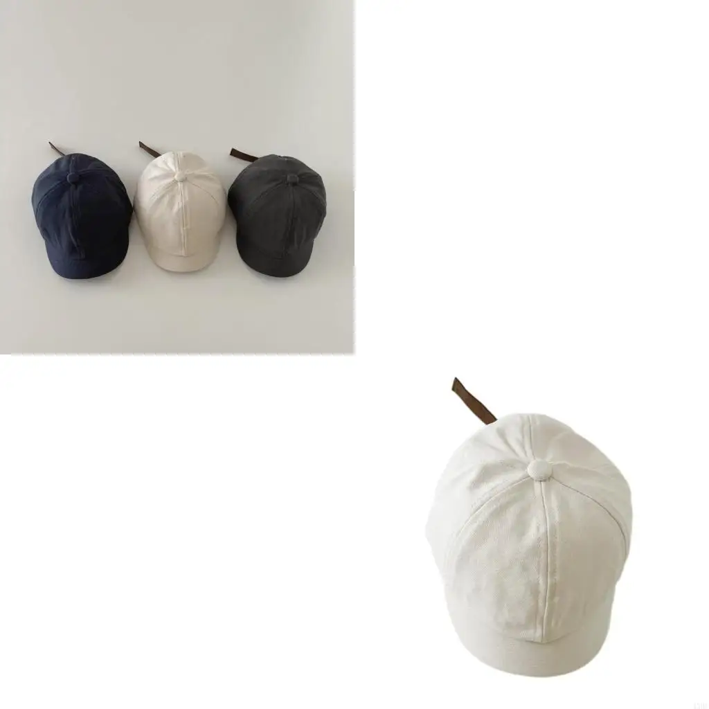 

Kids Sun Hat Cotton Baseball Caps Fashionable Kids Solid Color Hat Comfortable 4XBC