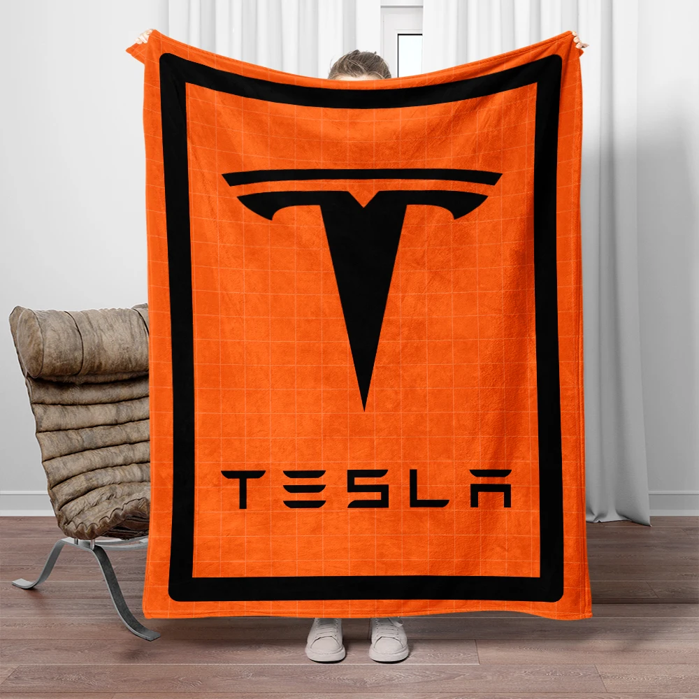 T-tesla-a print Blanket.Seasonal Blankets.Used for Sofas,Beds,Living Rooms, Travel Picnics, Blankets, Gifts,Thin Blankets