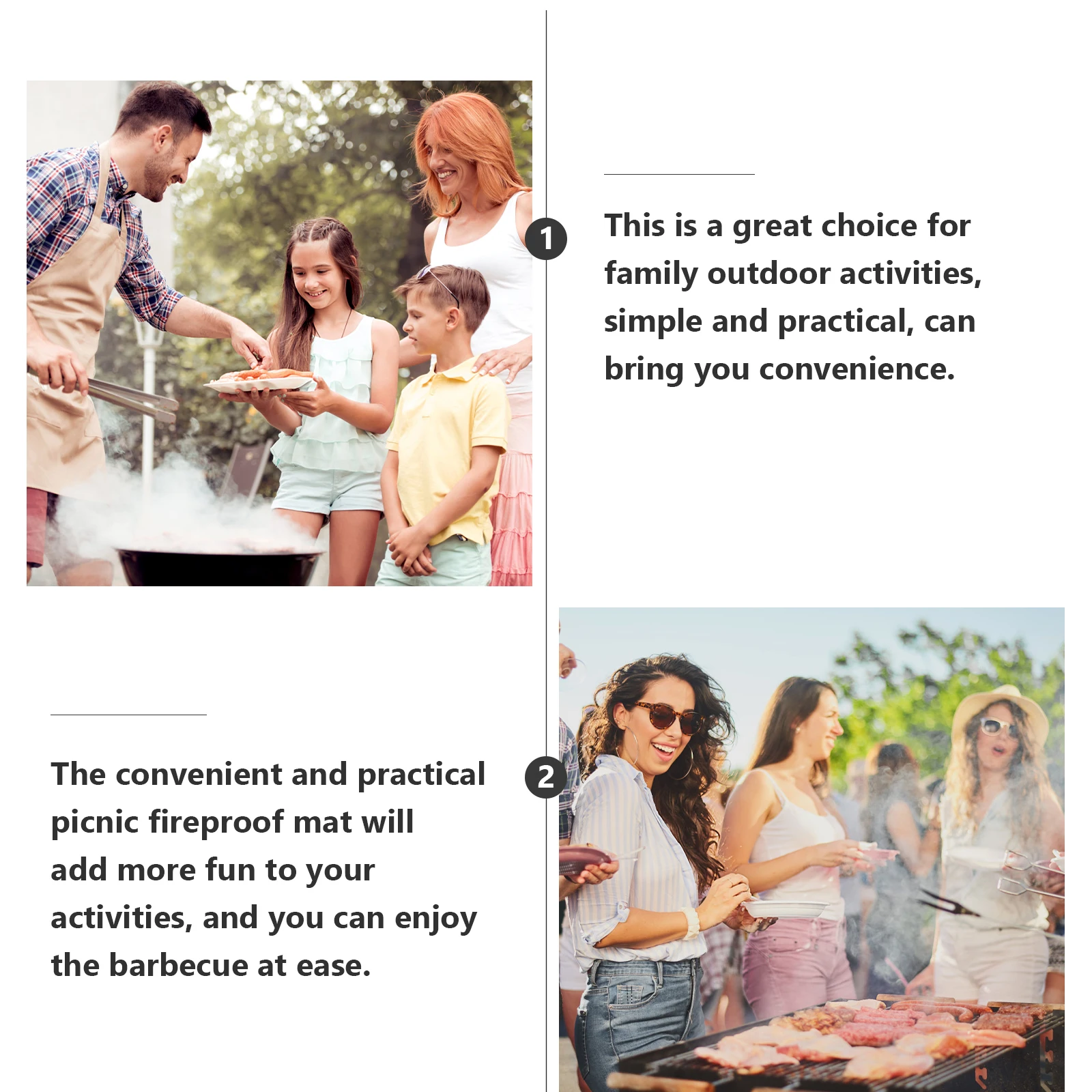 

Moisture-proof Pad Camping Mat Flame Retardant Thermal Insulation Fire Proof Blanket Outdoor Picnic Anti Spark Mats Glass Fiber