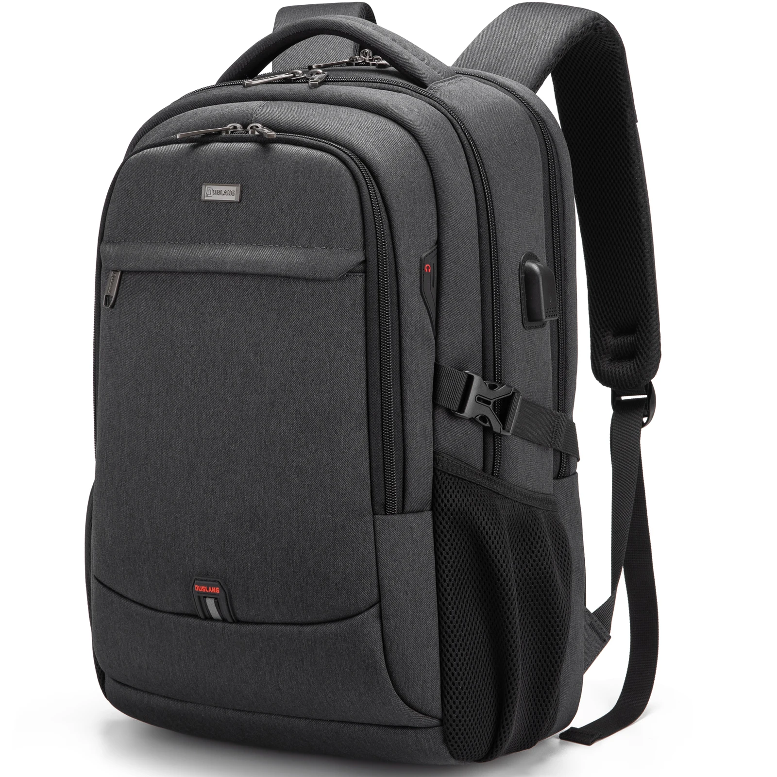 Herren 17,3 Zoll Laptop Rucksack für Reisen College Rucksack wasserdichte Notebook Business Umhängetasche mit USB-Ladeans chluss