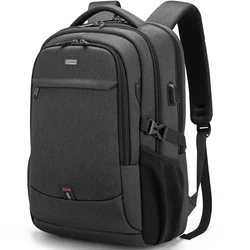 Sac à dos pour ordinateur portable 17,3 pouces pour homme, sac à dos de voyage, d'université, sac à bandoulière étanche pour ordinateur portable avec port de chargement USB