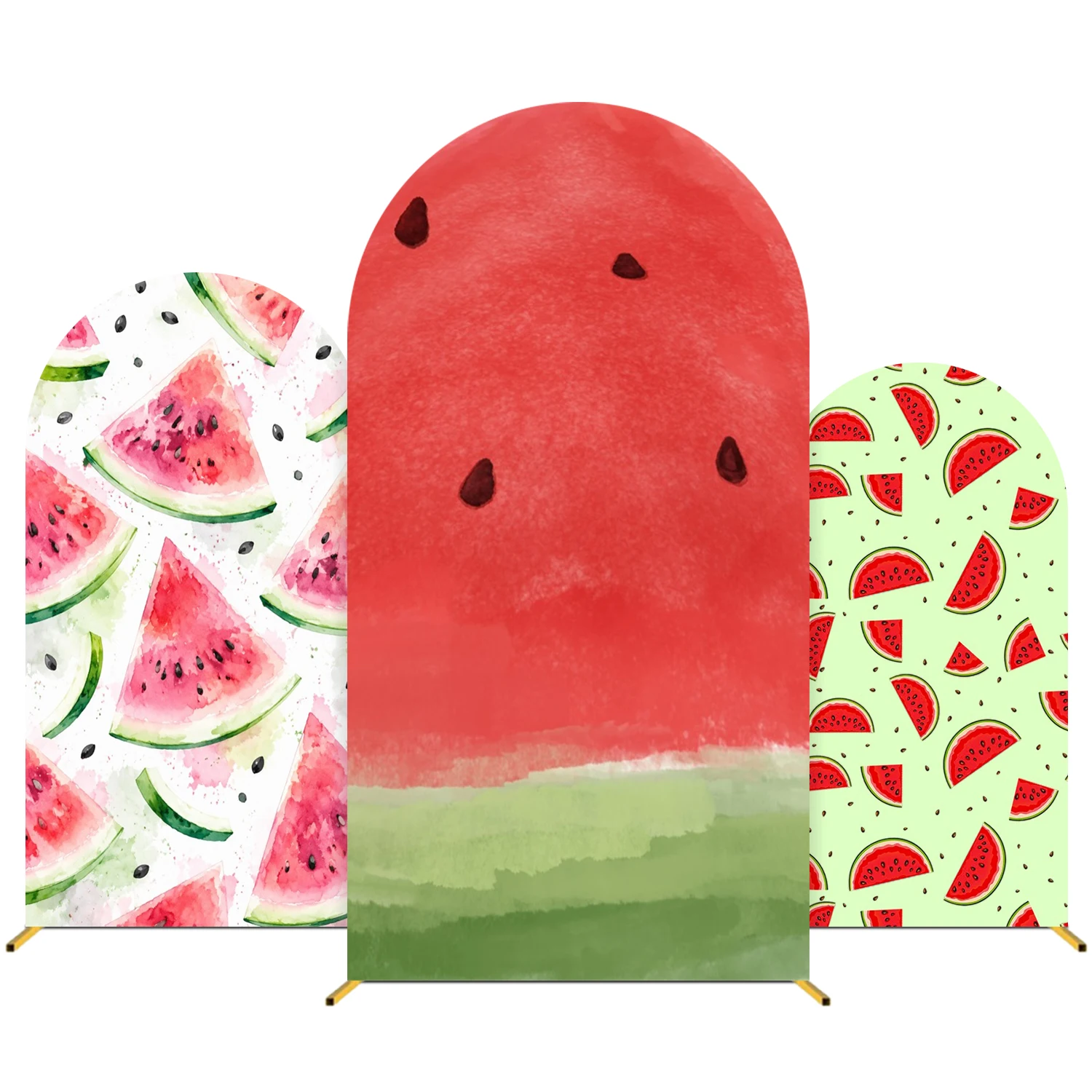 Yeele Summer Watermelon Arch Cover Backdrop Sweet Fruits Baby Shower Kids Adults Portrait Covers for Decorative Arches