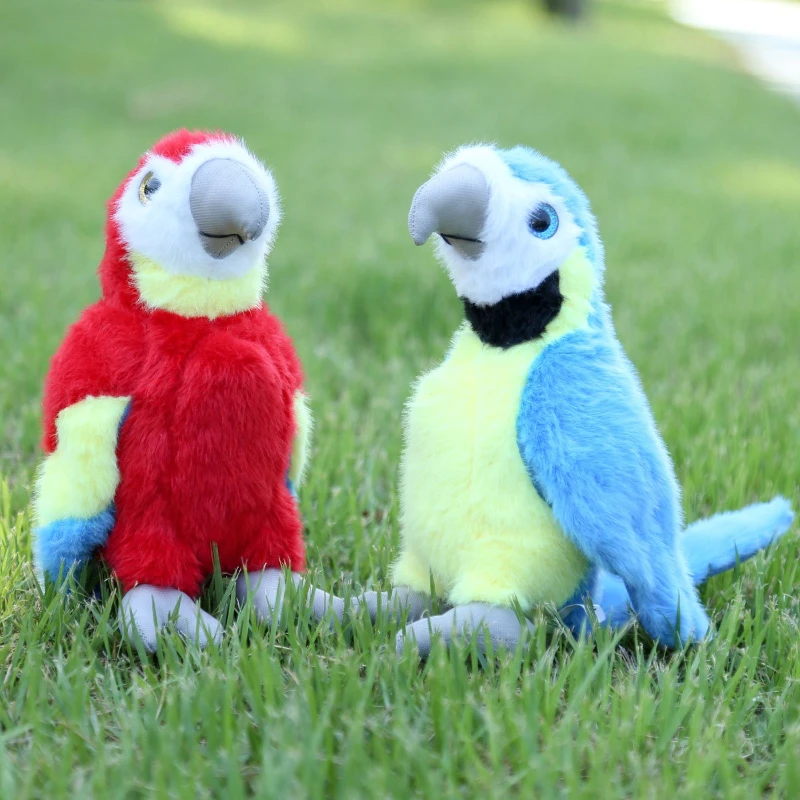 Arara simulado brinquedos de pelúcia bonito papagaio plushie brinquedo de pelúcia animal chaveiros bolsa feminina pingentes fantoches kawaii