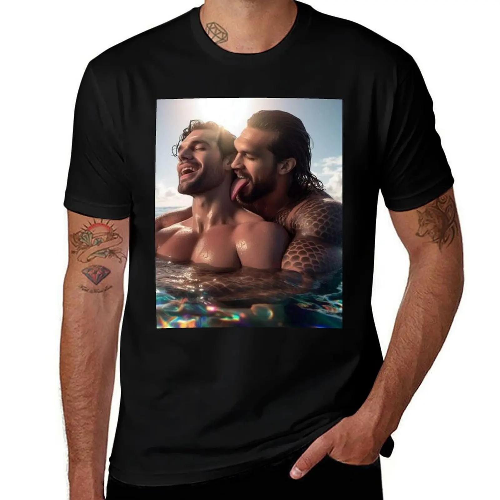 

jason momoa and henry cavill aesthetic T-Shirt new edition blue archive luxury clothing labubu T-shirt men