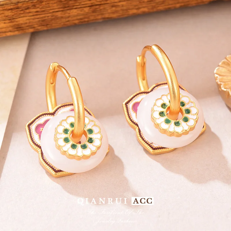 

Enamel Color Flower Earring For Women Hoop Eardrop Dropnew Brincos Simple China Deasin Gift Jewelry