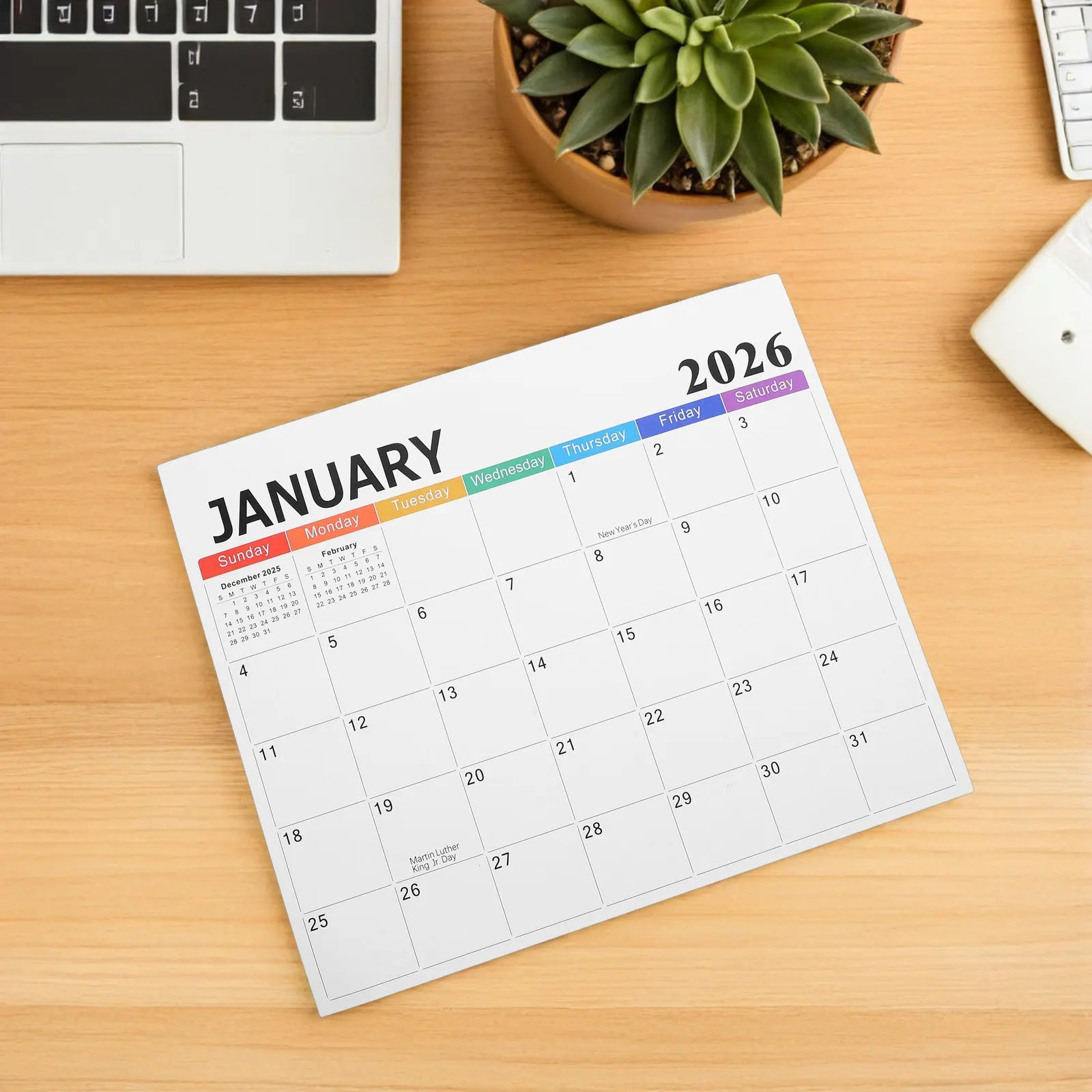 

18-Month Refrigerator Calendar Magnet January 2026 to June 2027 Monthly Magnetic Fridge Planner Vibrant Design Easy Update