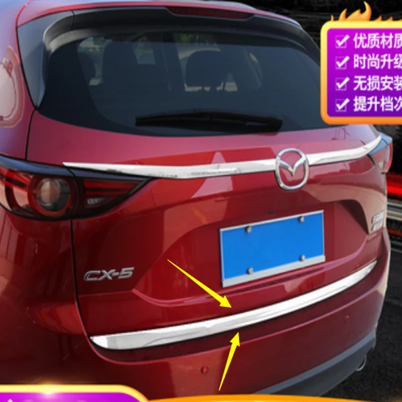 Tailgate Rear Door Bottom Cover Molding Trim Stainless Steel back door trim For mazda cx-5 2013-2016 Car Styling