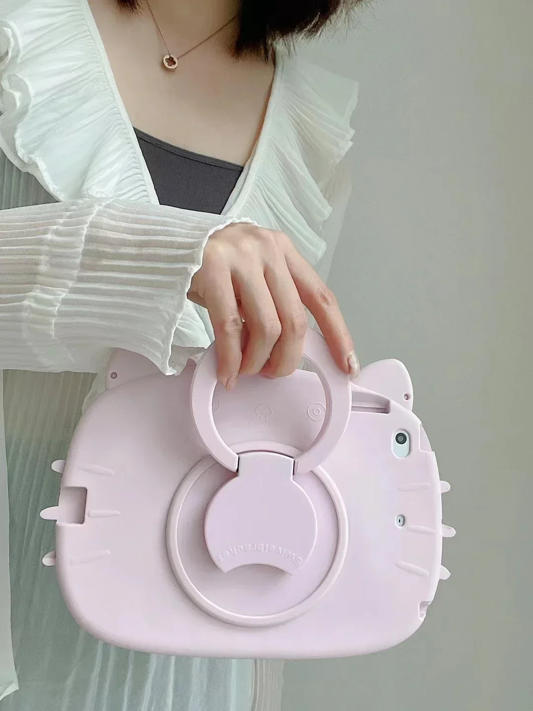WONDEE Molang Custodia PC 15.6-16 Pollici, Borsa per Laptop con un design divertente e kawaii per l'uso quotidiano, imbottita e rinforzata con cerniera - Compatibile con Macbook e tutti