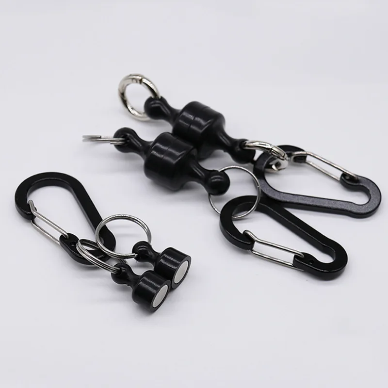 Black Magnetic Buckle Clip for Fishing Gloves Canopy Tent Magnet Holder Mountaineering Outdoor Gear Accessories - view 3