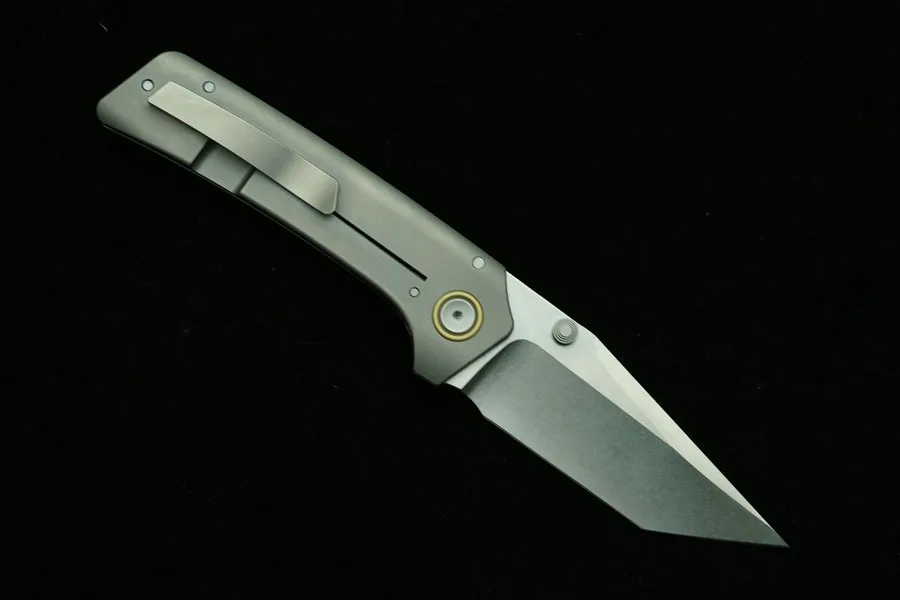 LEMIFSHE Customized New Folding Knife 100% D2 Blade Titanium Alloy Handle Outdoor Camping Kitchen Survival Pocket EDC Tool