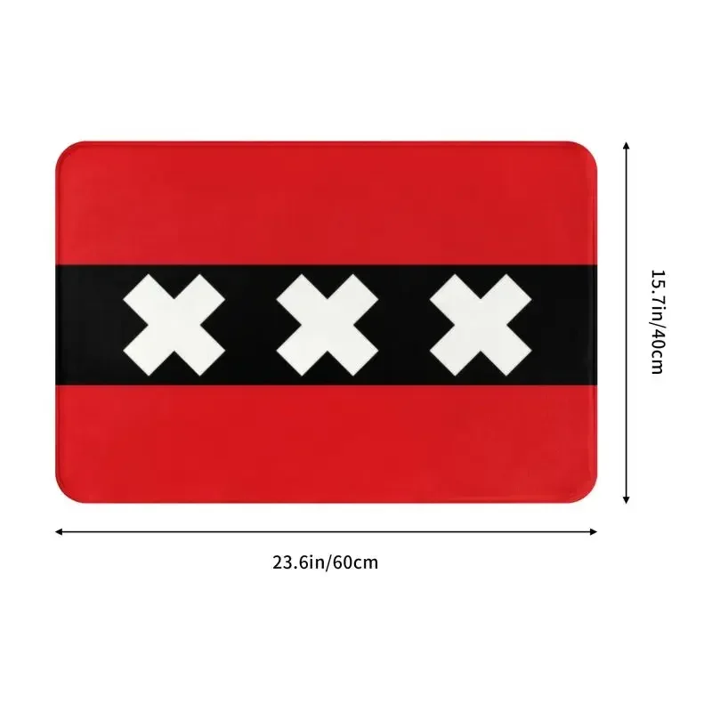 Amsterdam Flag Front Door Floor Entrance Mats Outdoor Netherlands Bathroom Kitchen Doormat Living Room Carpet Rug