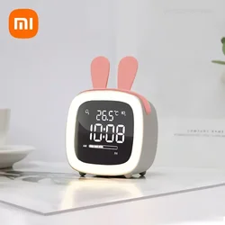 Xiaomi Creative LED Night Light with Thermometer Bedside Alarm Clock Bedroom Gift with Backlight Cute Desk Clock Home Decoration