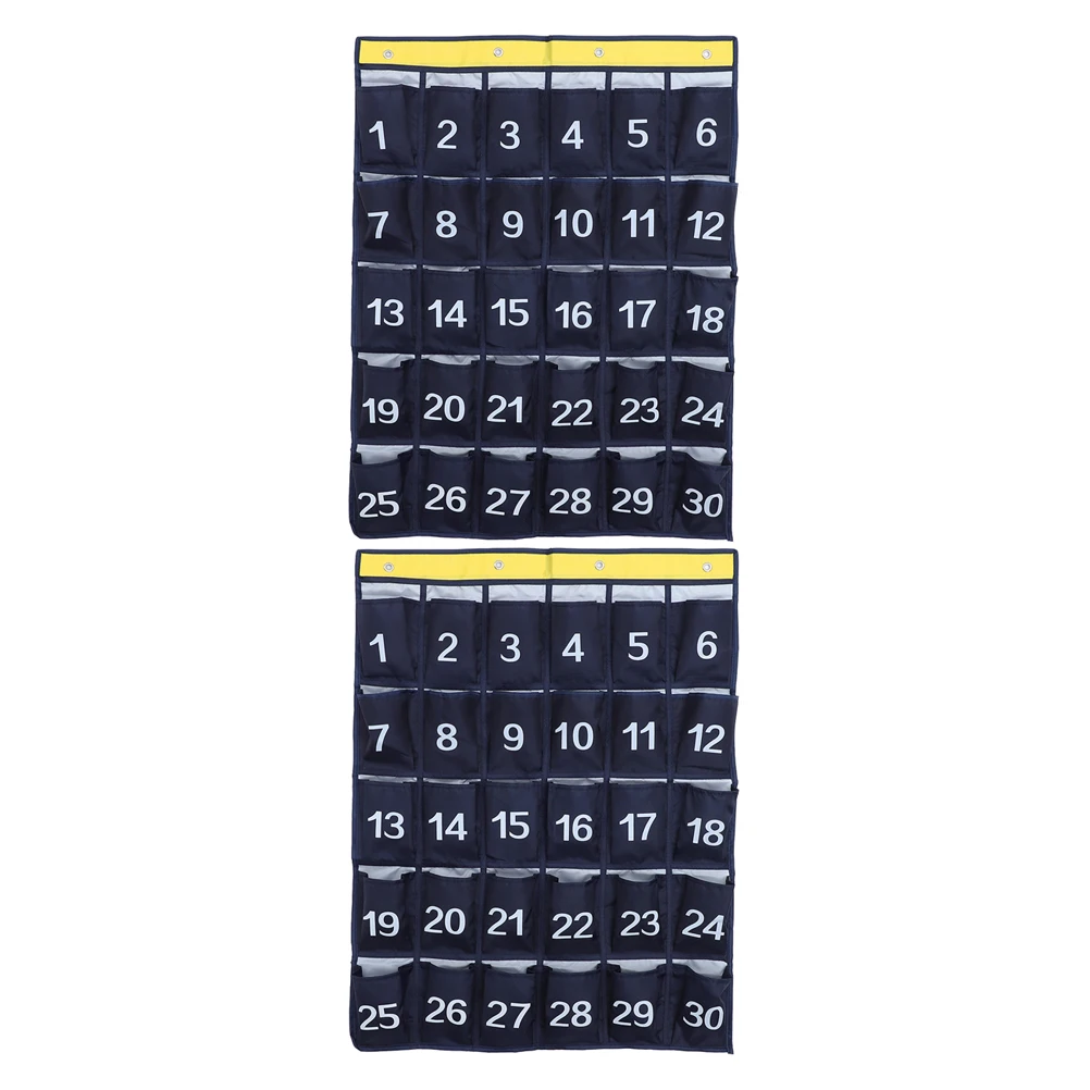 

1 set Cell Phone Storage Bag Hanging Organizer Classroom Pocket Chart Holder for Mobile Phone Watch Accessories Space