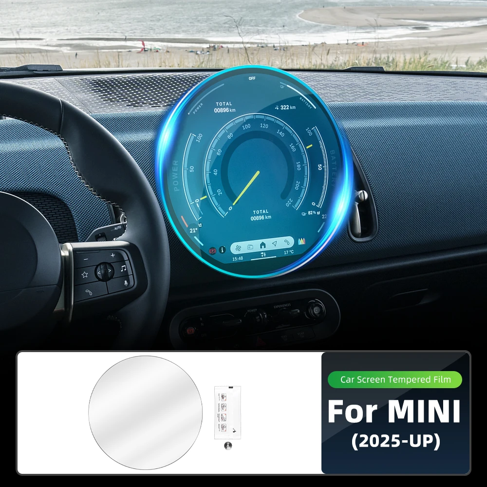 

Tempered Glass for MINI Cooper S F65 F66 F67 U25 Countryman 2024 2025 9.4 inch Car Infotainment Radio GPS Navigation Protector