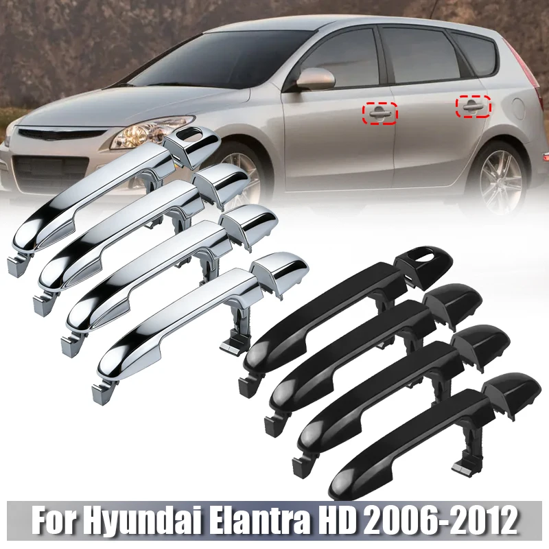

Black/Chrome Outer Door Handle For Hyundai Elantra HD 2006 2007 2008 2009-2012 Car Replacement Parts 82651-2H000 82661-2H000