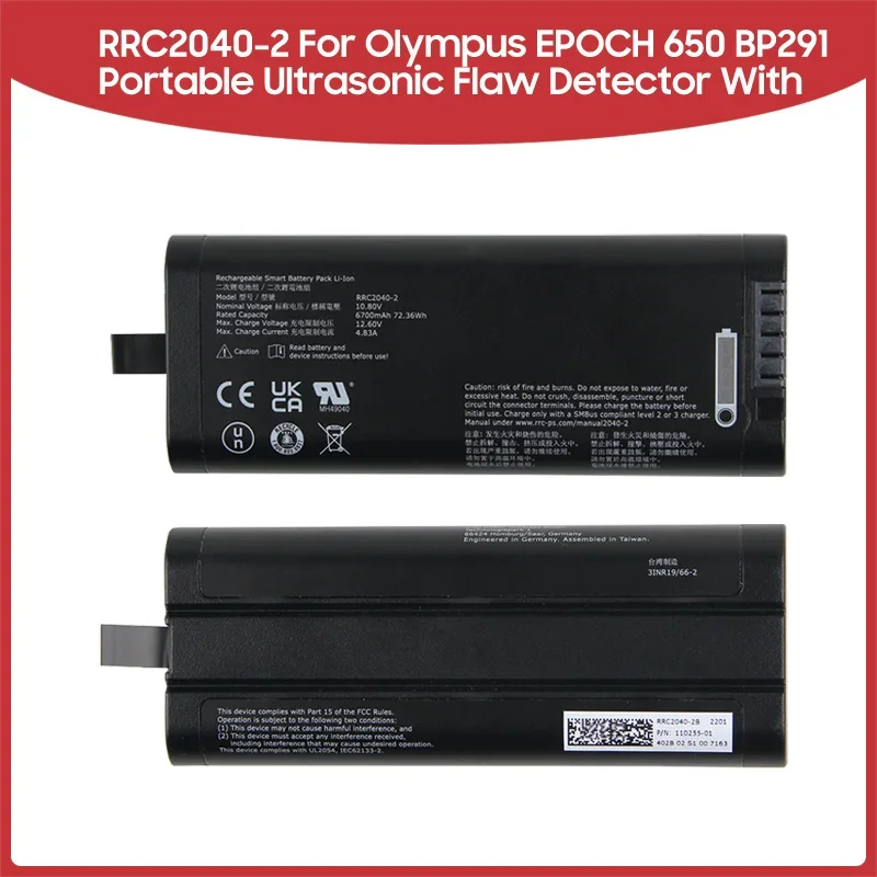 RRC2040-2 Li-ion Battery Pack 10.8V 72.36Wh Replacement For Olympus EPOCH650 BP291 Portable Ultrasonic Flaw Detector