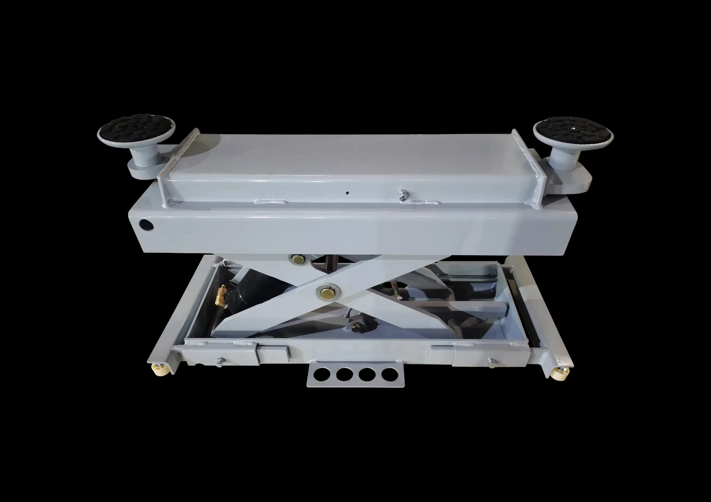 

Четырехстоечный автомобильный подъемник грузоподъемностью 4000 кг для регулировки развал-схождения, с пневматическим и гидравлическим сбросом давления