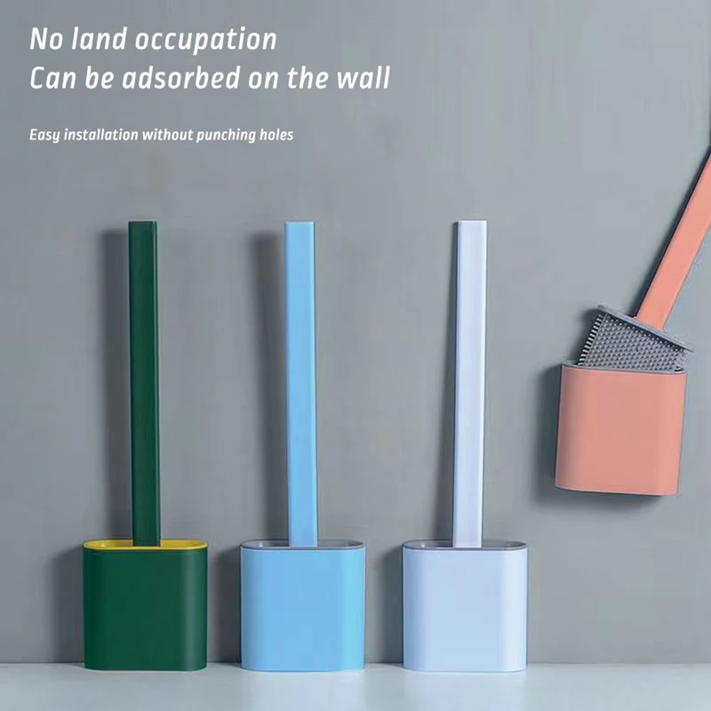 

Щетка для унитаза Простая напольная/настенная щетка для чистки унитаза с подставкой Гибкая полка для хранения чистящей щетки для дома