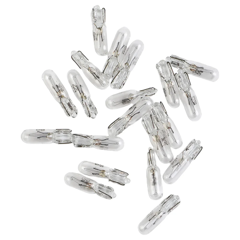 20pcs T5 286 12V 1.2W Car Dashboard Light Bulb Quartz Glass Instrument Panel Bulb Wedge Bulbs Universal