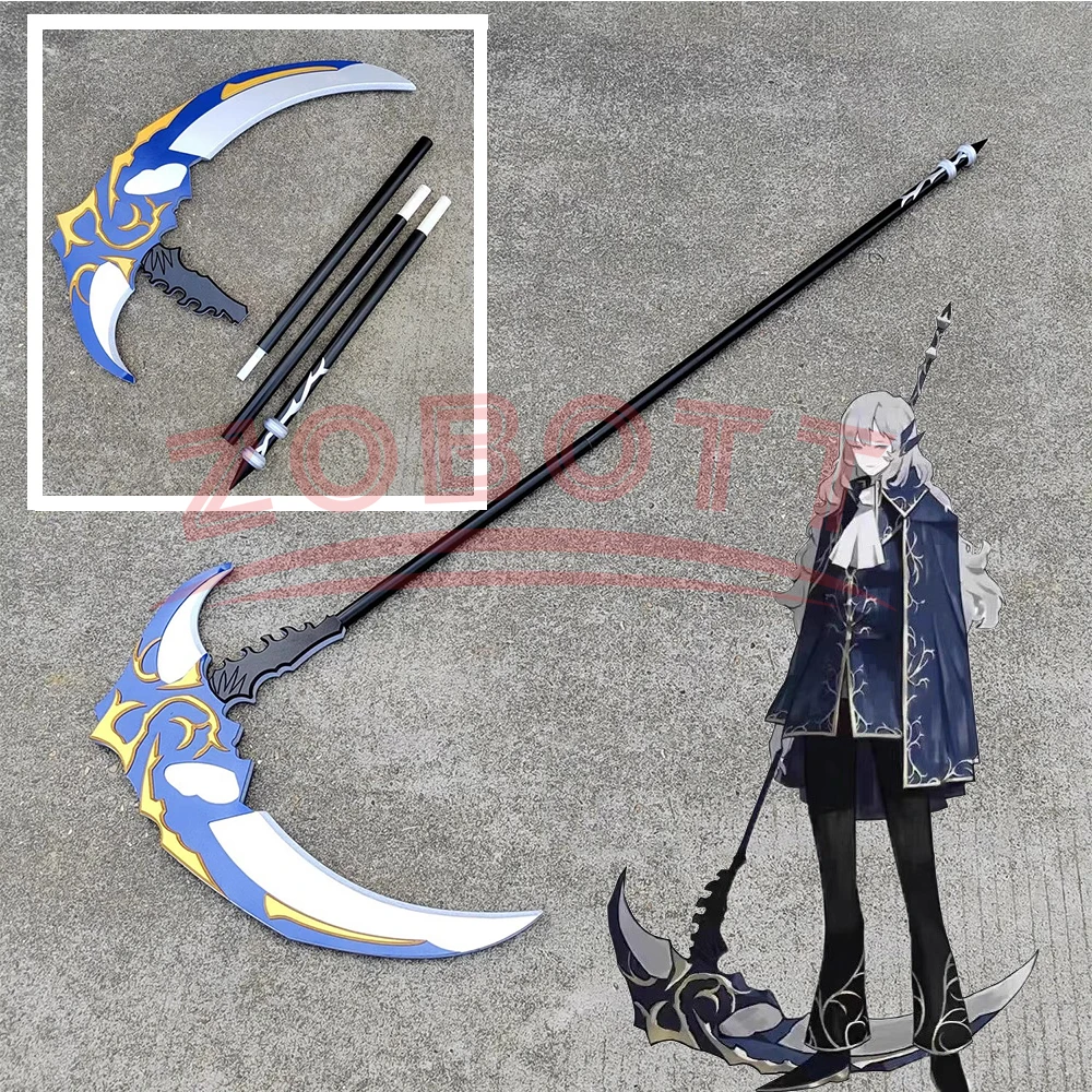 180CM Durandal Roland Sword Library of Ruina Argalia The Blue Reverberation Sickle Cosplay Prop Halloween Party Accessory Wig