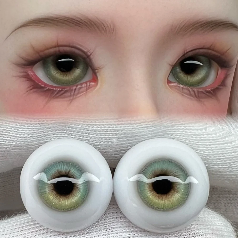 

bjd doll eyeballs fit into 1/3 1/4 1/6 size stereoscopic human eye pattern with outer color ring resin eye doll accessories