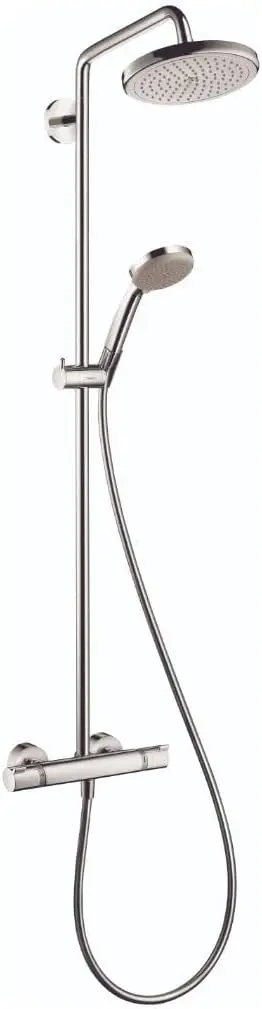 Croma Shower Faucet Set with Handheld Shower, Rain AirPower Spray, QuickClean Showerpipe Shower Set