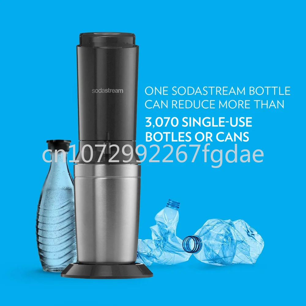 Sparkling Water Manufacturing Kit (black), Equipped with Co2 and Glass Carafes Soda Water Machine, Soda Fountain Machine