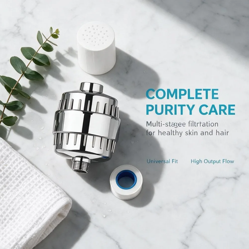 15-20 Stages High Household To Remove Chlorine Fluoride Heavy Metals Filtered Soften Hard Water for Shower Head Cleaning Purifie