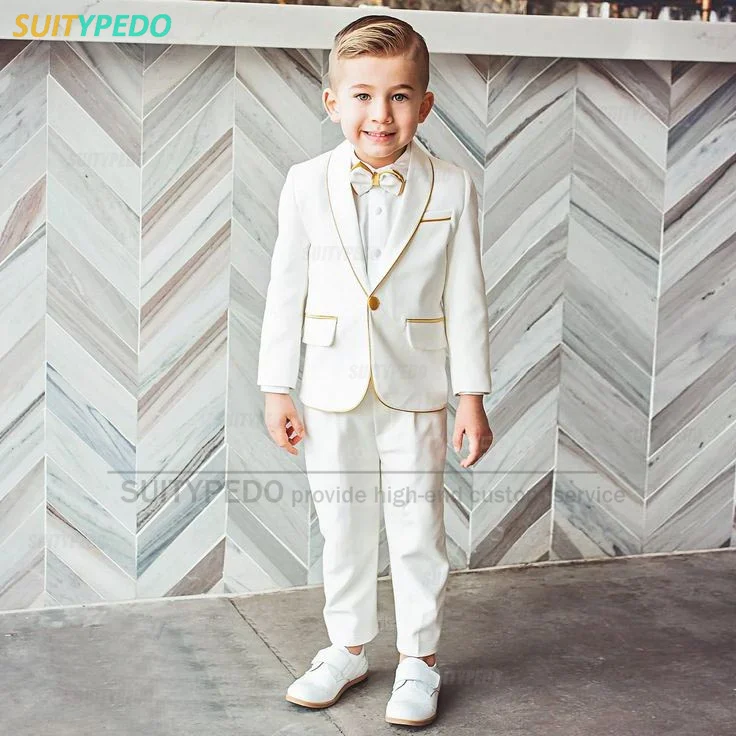 Fashion Shawl Lapel Suit For Boys Piano Performance Elegant Blazer Children Homecoming Custom Wholesale Jacket Pants Outfits