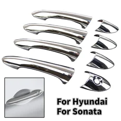 Cars Styling Chrome Trim Door Handles Covers For Hyundai For Sonata For I45 For YF 2011 2012 2013 2014 Cars Auto Accessory