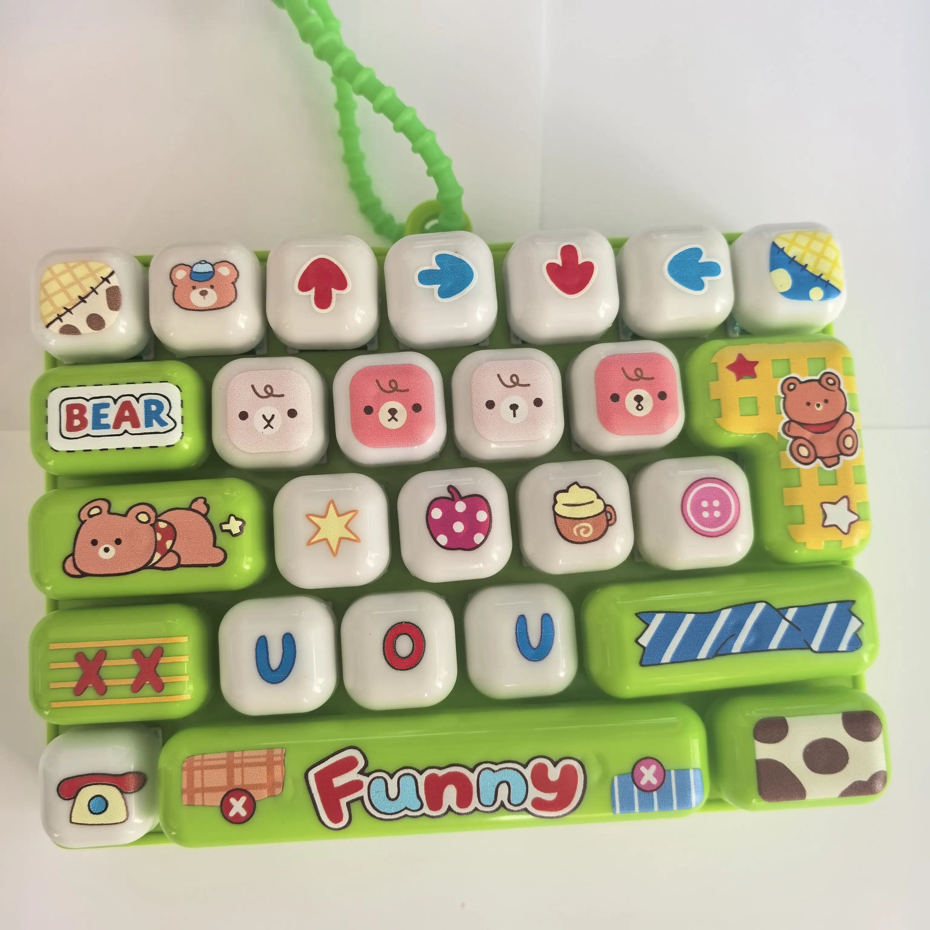 New Animal Diary 26 Grid Stress Relief Keyboard Keycap Keychain for Bags Backpacks Cars Teens Adults Couples Students Fun Gi