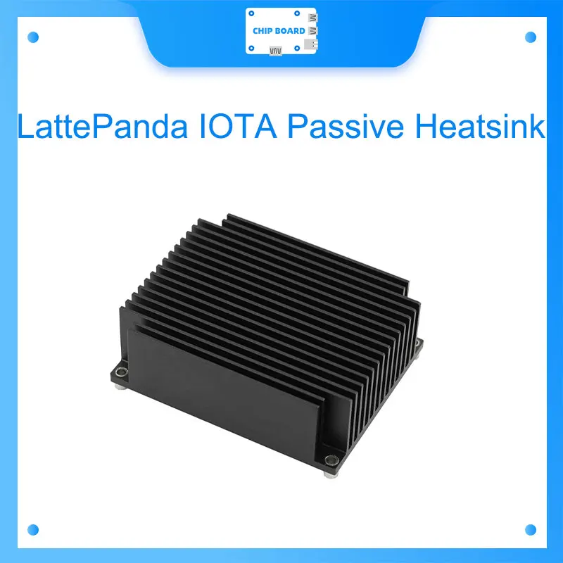 

LattePanda IOTA aluminum fanless passive heatsink for efficient cooling and silent operation