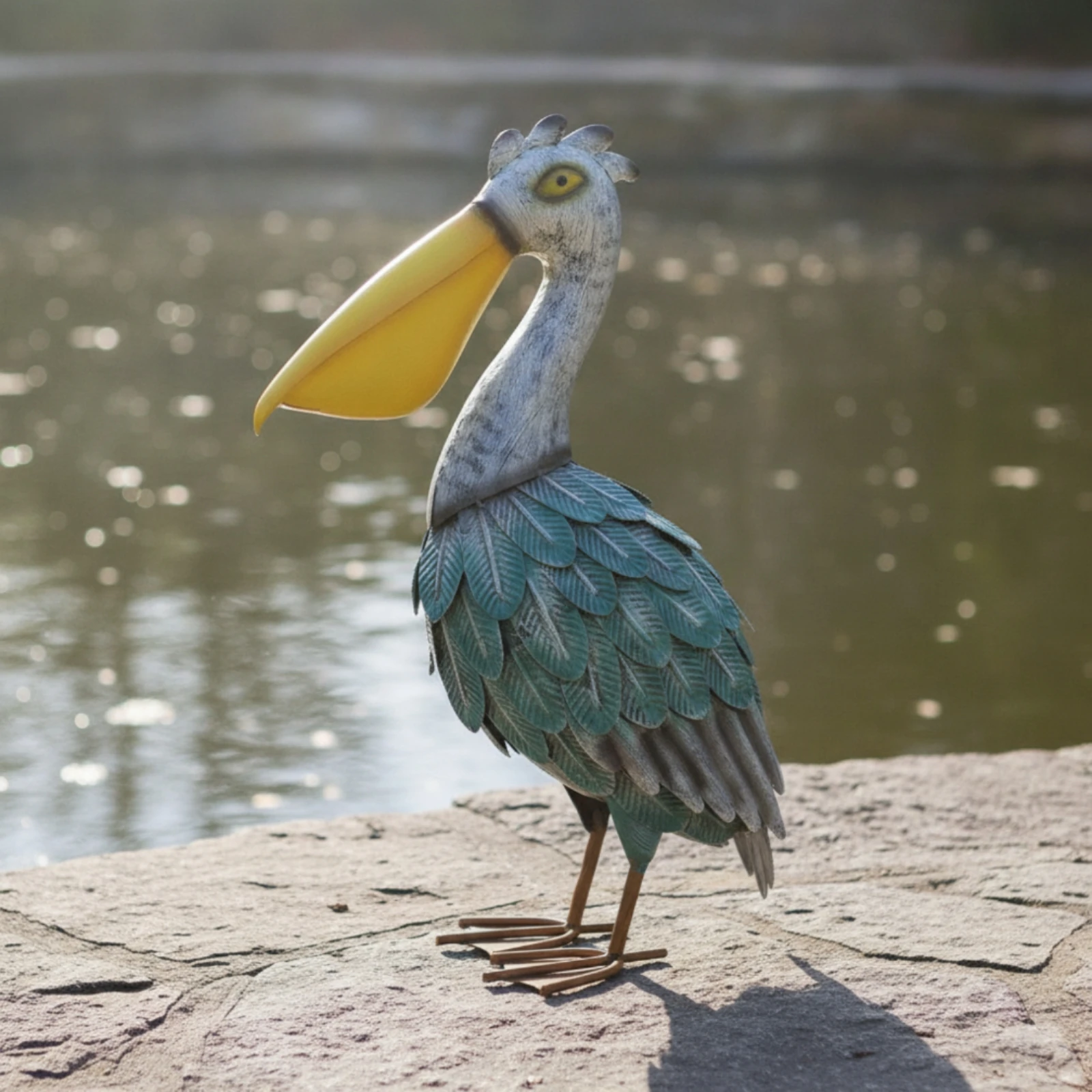 Waterbird Statue Statue Sculpted Waterbird Statue Figurine Coastal Nautical for Bird Lovers, Pond, Patio