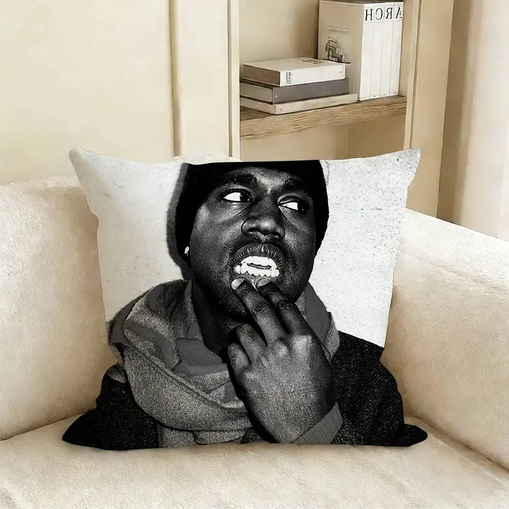 K-Kanye W-West Pillow Case Living Room Sofa Cushion Cover Suitable For Home Bedroom Room Decoration