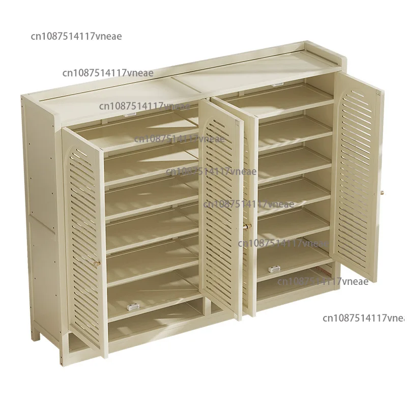 New Cream-Style Bamboo Adjustable Modern Shoe Cabinet with Multiple Layers Bestseller Living Room Storage Rack