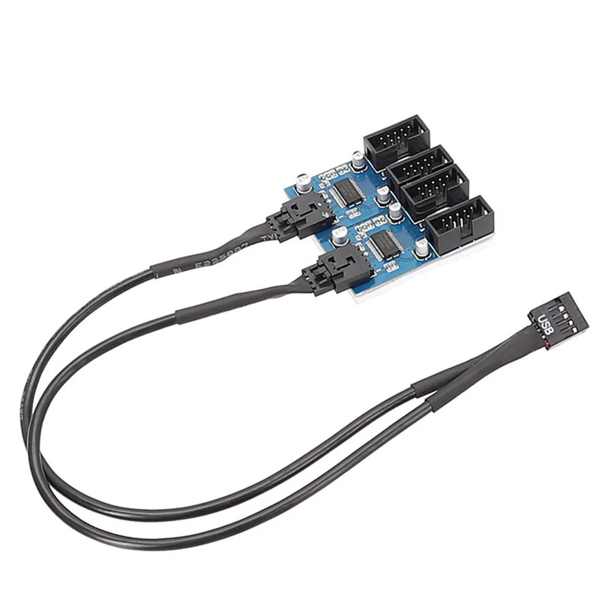 

New Motherboard 9Pin USB2.0 Extension Cable 9PIN to Dual 9PIN with Chip Support Multi-Interface Shared Extension Cable